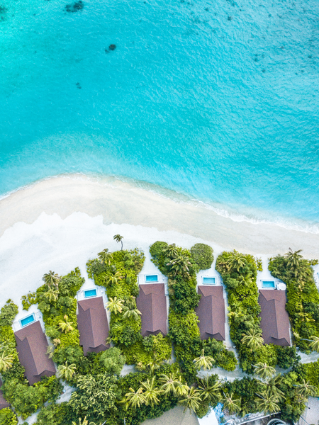 Bungalows near the shore